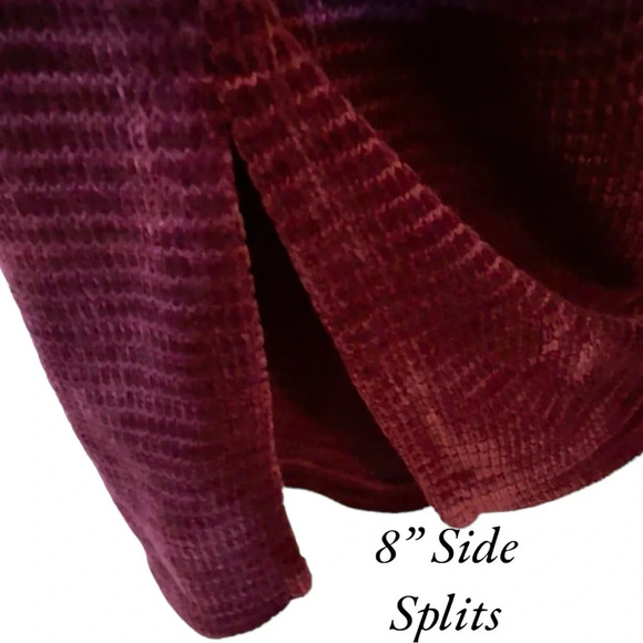 NWT Women’s Long Sleeved Midi  Sweater Dress Side Splits A Line - Picture 5 of 6